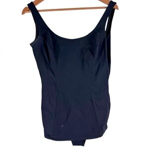 Vintage wool Fashion of California 60s swim suit black one piece